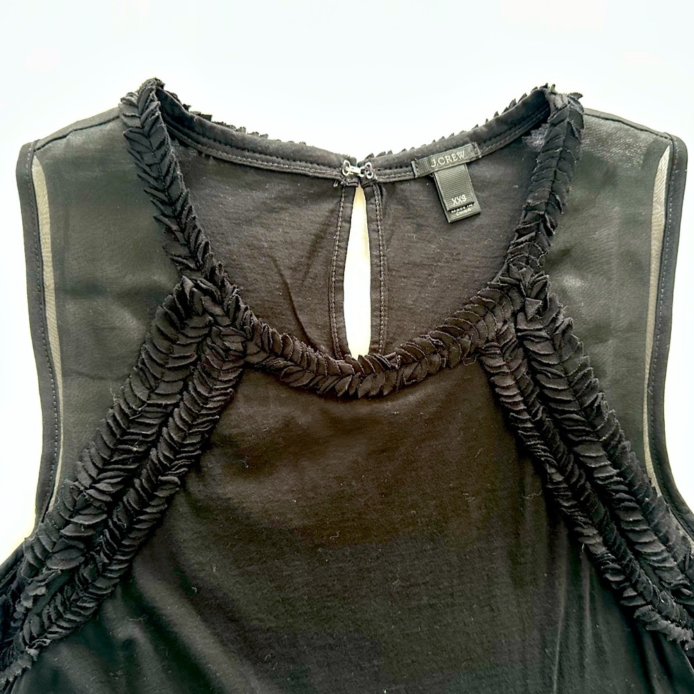 J. crew black formal sleeveless shirt